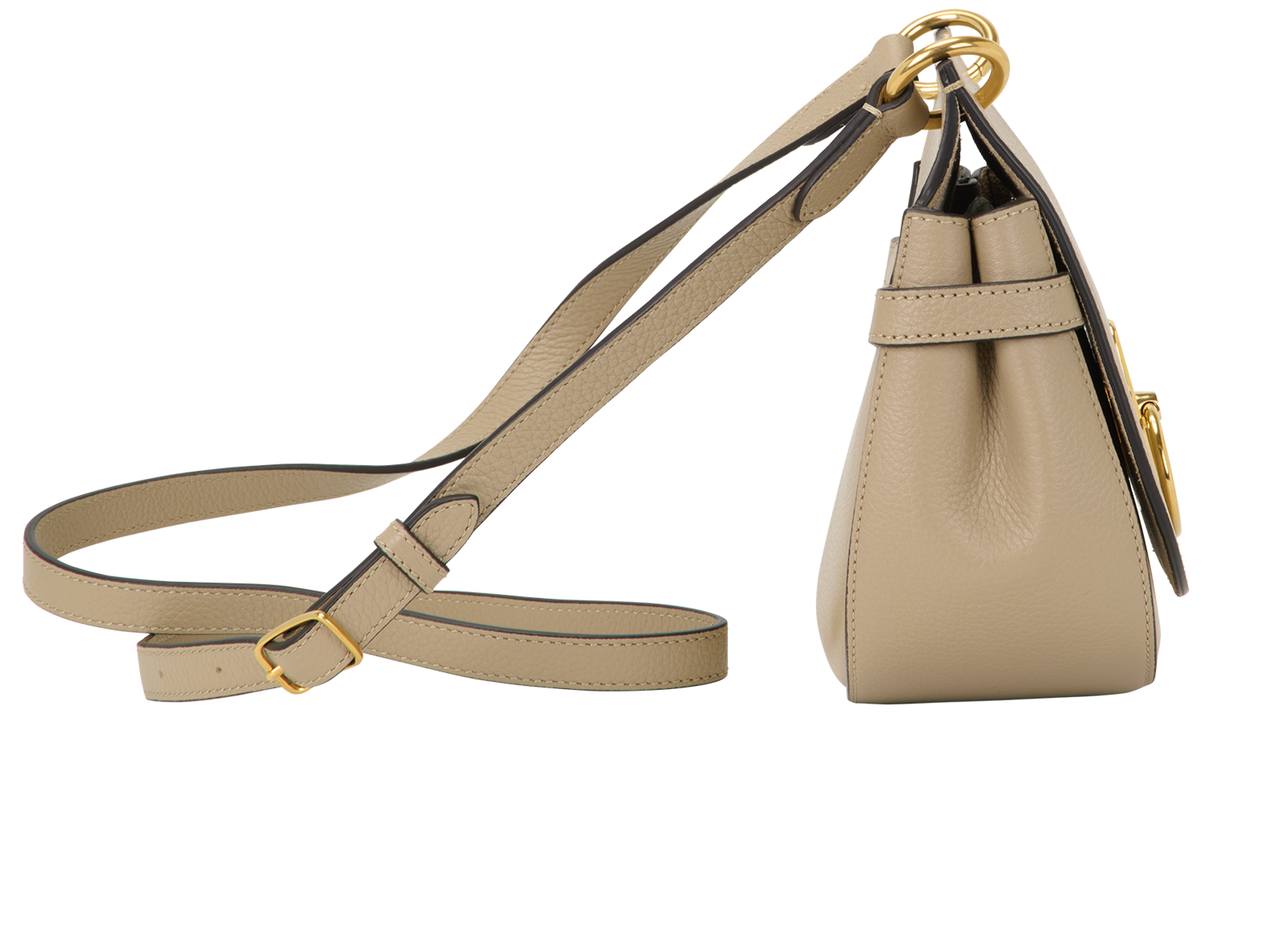 Small Amberley, &pound;420, Handbags, Taupe, Leather, Side view